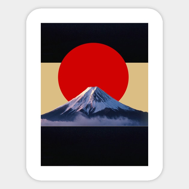 Mount. Fuji Sticker by Bearskin